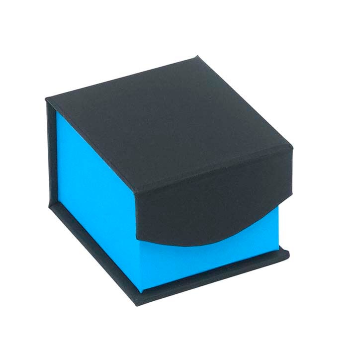 Scatola Regalo per Anello Elettrico Blu Notte e Nero