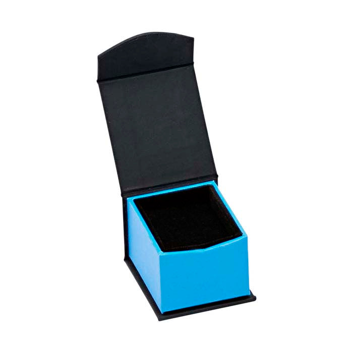 Scatola Regalo per Anello Elettrico Blu Notte e Nero