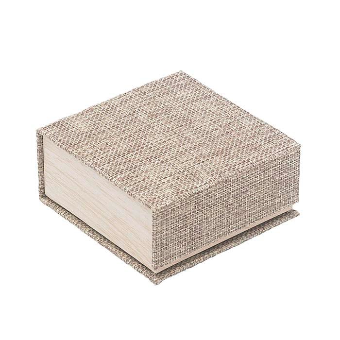 Cabana dovanų dėžutė su juta ir medžio raštu