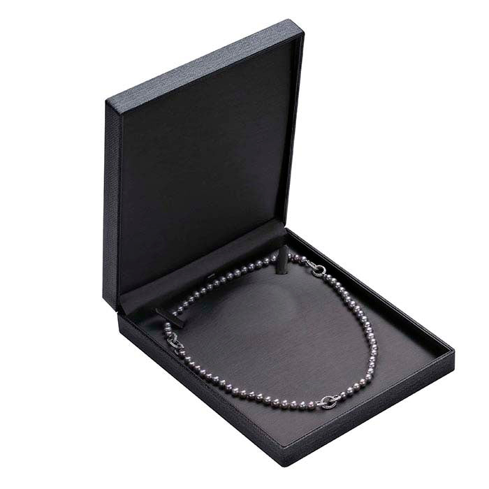 Silver Night Metallic Premium Ribbon Necklace Gift Box