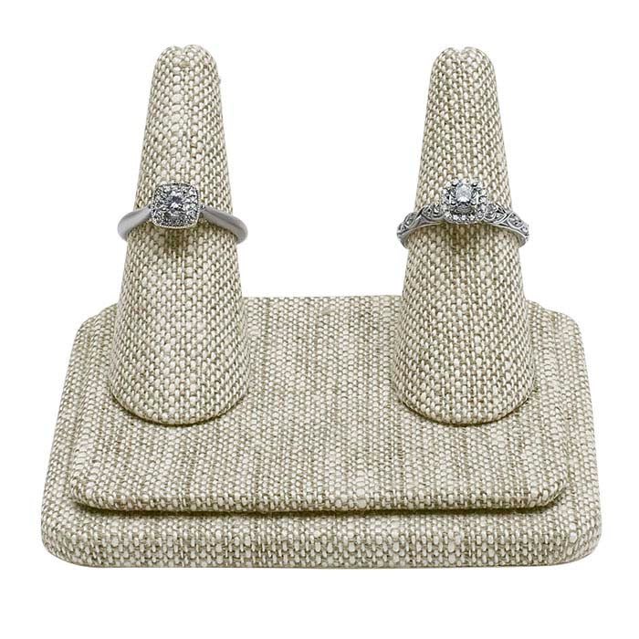 Natural Linen Pretty Fingers™ To-Rings Display
