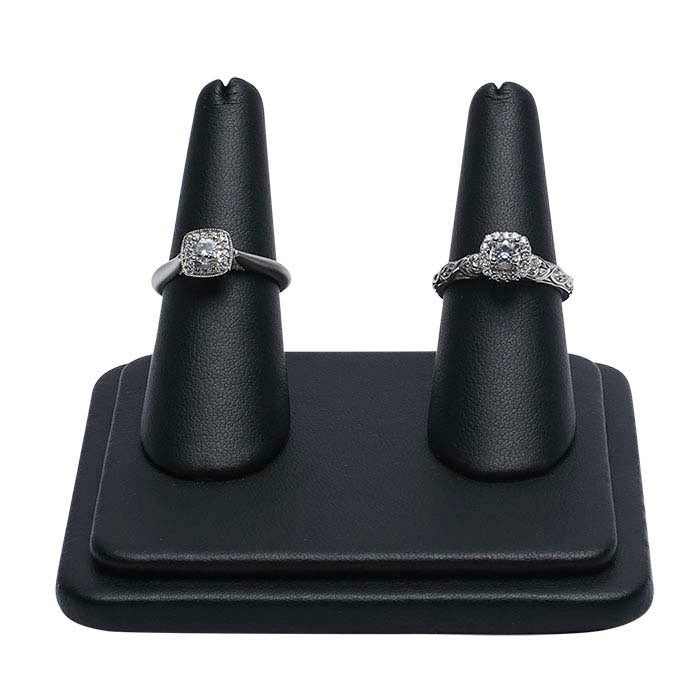 ブラックウィーン™ フェイクレザー プリティフィンガーズ™ 2リングディスプレイ