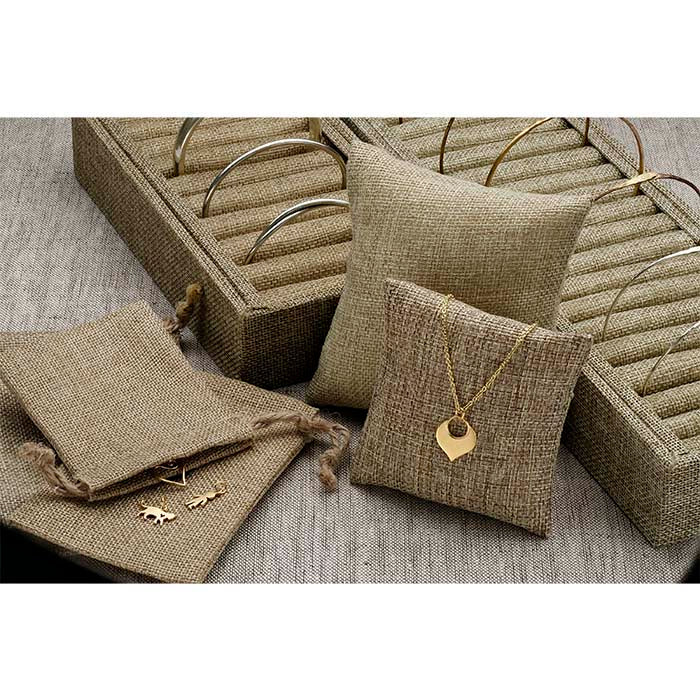 Burlap Pillow Display