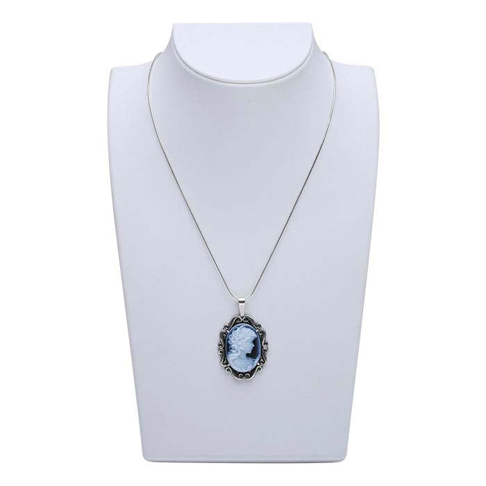 White Plastic Travel Necklace Bust Display