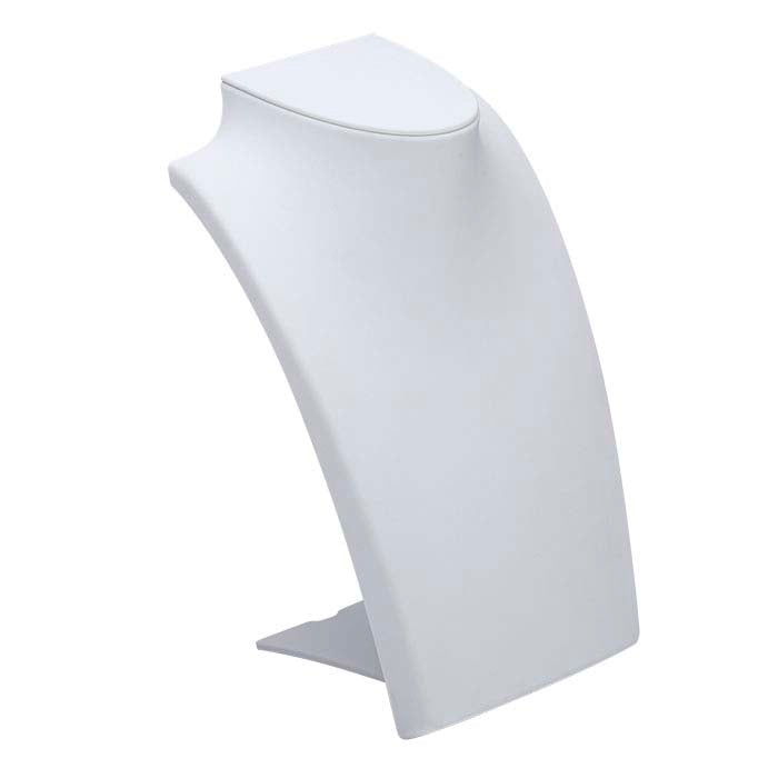White Plastic Travel Necklace Bust Display