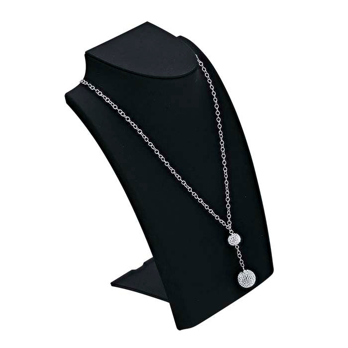 Juodas plastikinis kelioninis kaklo papuošalų stovas, 203,2 mm