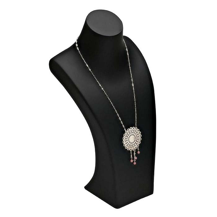 Halsbandsställ i matt svart plast