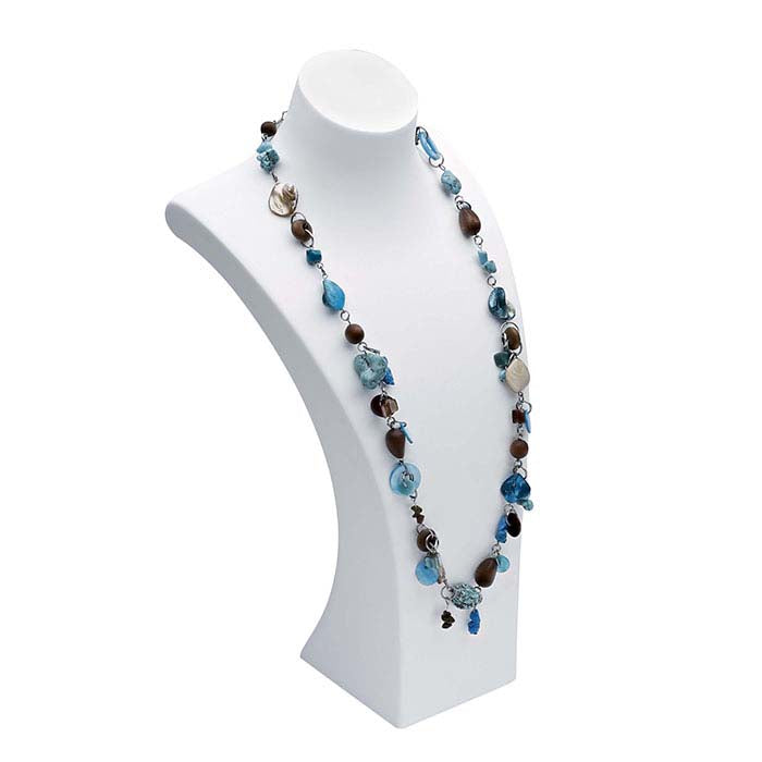 Matte witte plastic halskettingbuste display