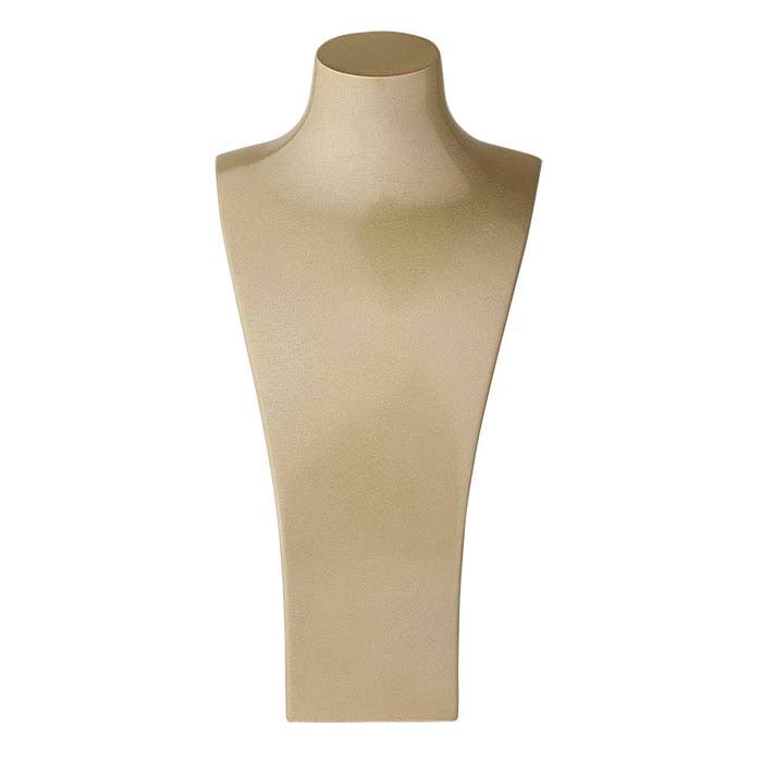 Halskettenbüstenhalter aus Kunststoff in Metallic-Gold