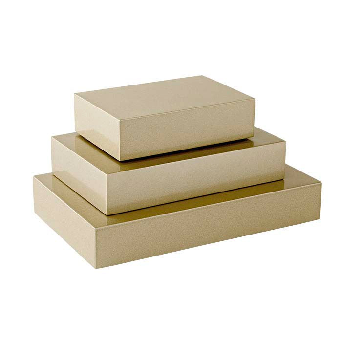 Metallic Gold Plastic Rectangle Block Displays