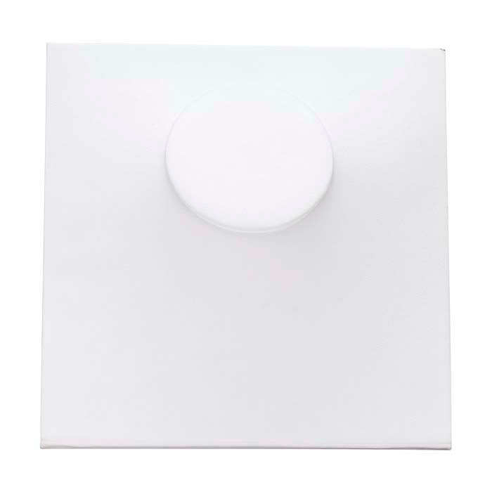 תצוגת פסל צווארון תליון עם מעמד כפול מעור מלאכותי לבן, 165.1 מ"מ