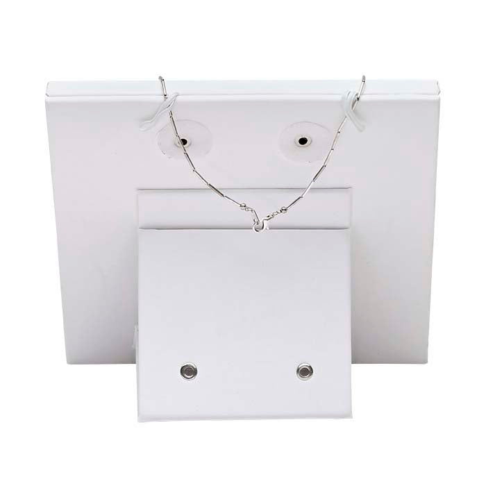 תצוגת פסל צווארון תליון עם מעמד כפול מעור מלאכותי לבן, 165.1 מ"מ