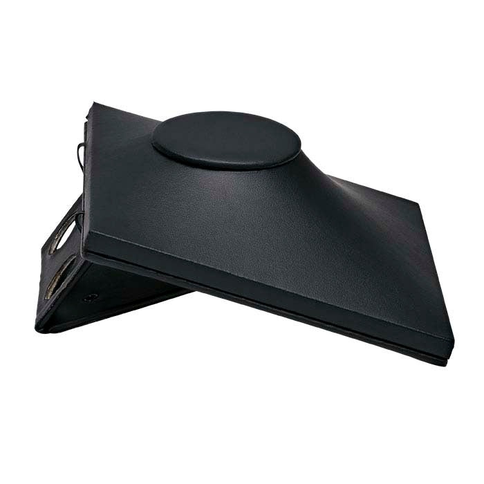 عرض تمثال قلادة بموقفين من الجلد الصناعي الأسود، 165.1 مم