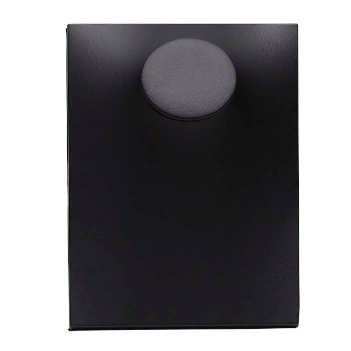 Czarny stojak na naszyjniki z podwójną pozycją, imitacja skóry, 215,9 mm