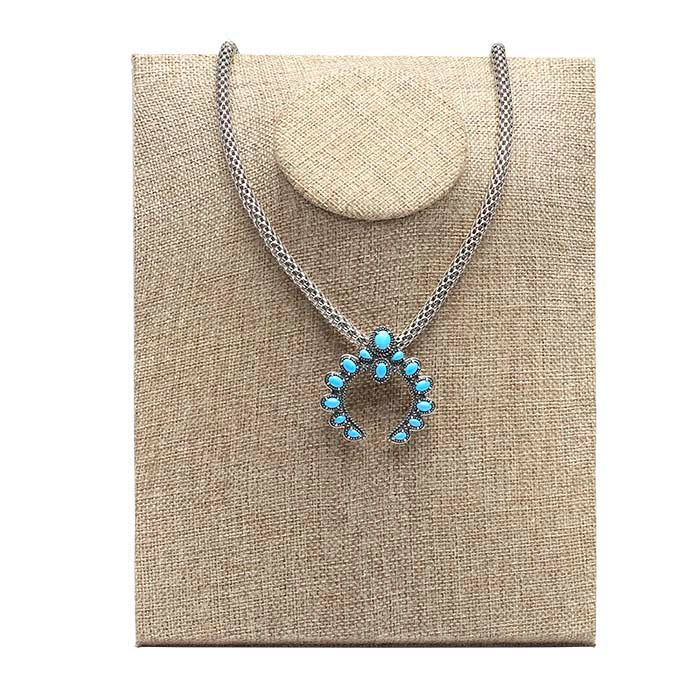 Burlap Dual-Position Easel Necklace Bust Display, 215.9 mm