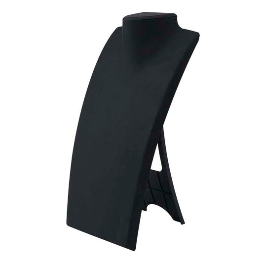 Black Plastic Travel Necklace Bust Display, 342.9 mm
