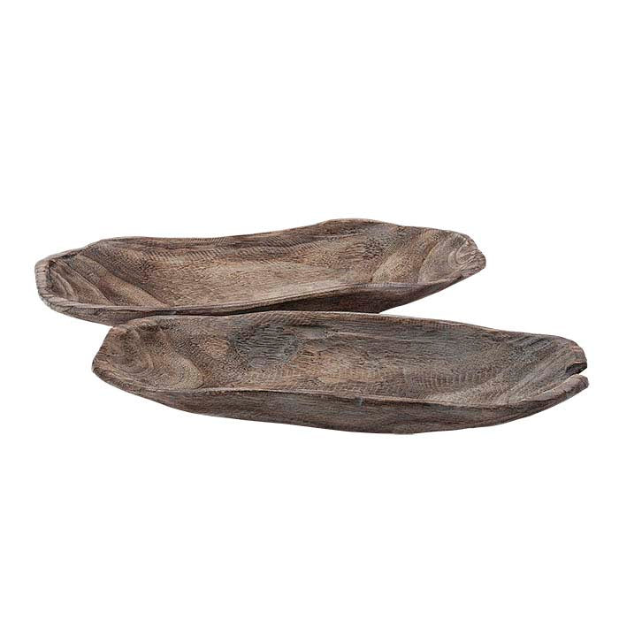 Paulownia Wood Scoop Tray Set