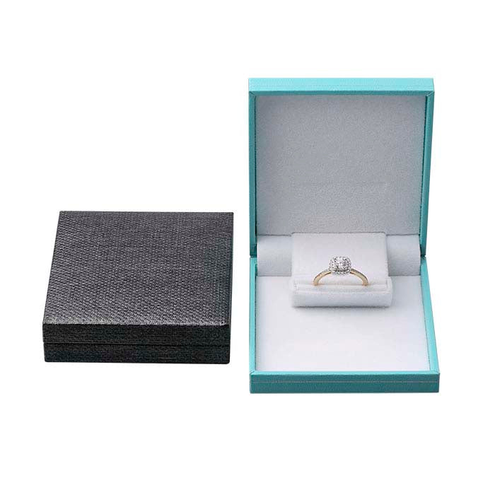 Metallic grijze slanke ringendoos voor aanzoek