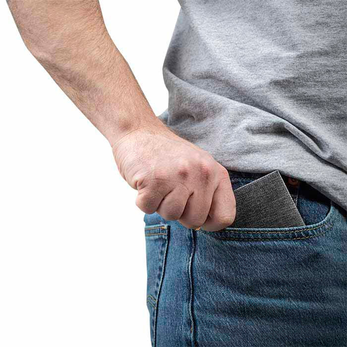 Metallic grijze slanke ringendoos voor aanzoek