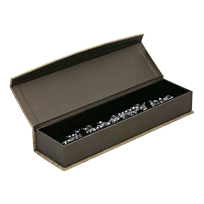 "Mock Croc" Textured Faux Leather Bracelet Gift Box