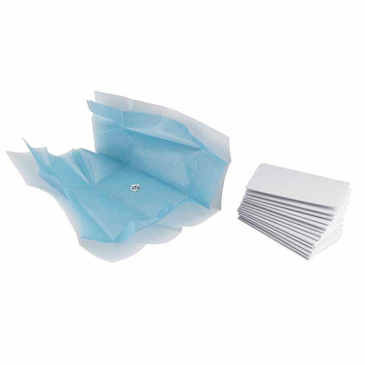 White Stone Paper With Double Blue Liner
