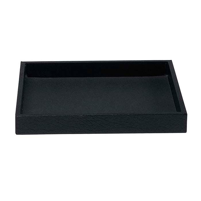 Black Textured-Paper Half-Size Tray