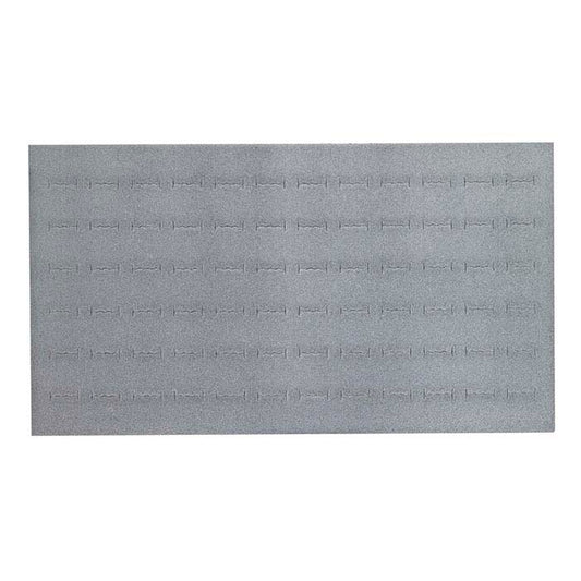 Inserto para Tabuleiro de 72 Anéis em Veludo Cinzento Flocado