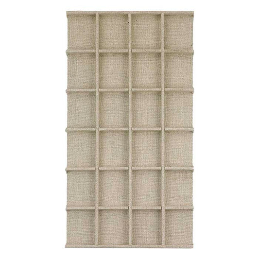 Inserto de Bandeja de Linho Natural com 24 Compartimentos