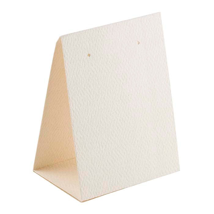 Ivory Textured Paper Earring Tent Card