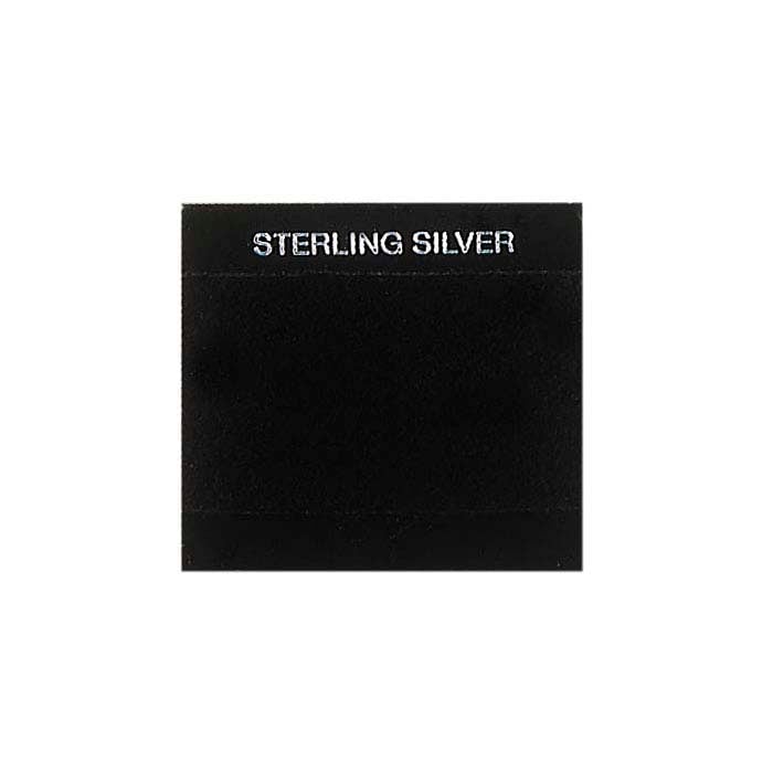 Black Printed Velour-Flocked Plastic Hanging Earring Card