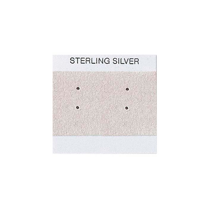 Gray Printed Velour-Flocked Plastic Hanging Earring Card