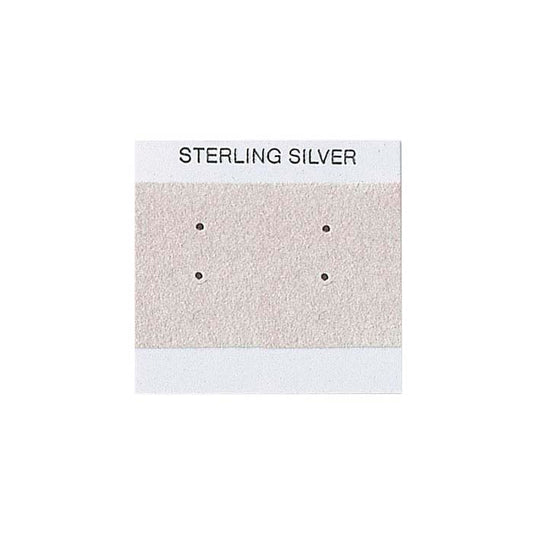 Gray Printed Velour-Flocked Plastic Hanging Earring Card