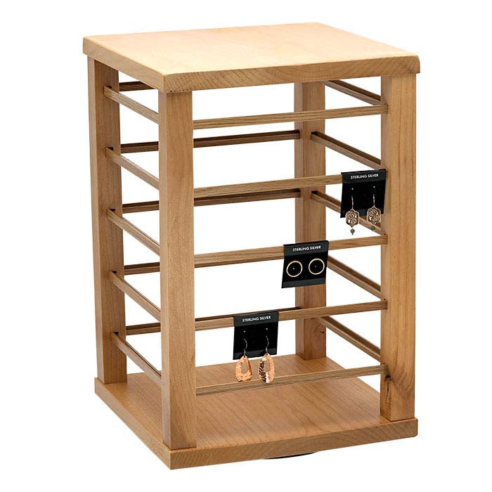 Solid Alder Roterende Smykkekort Display