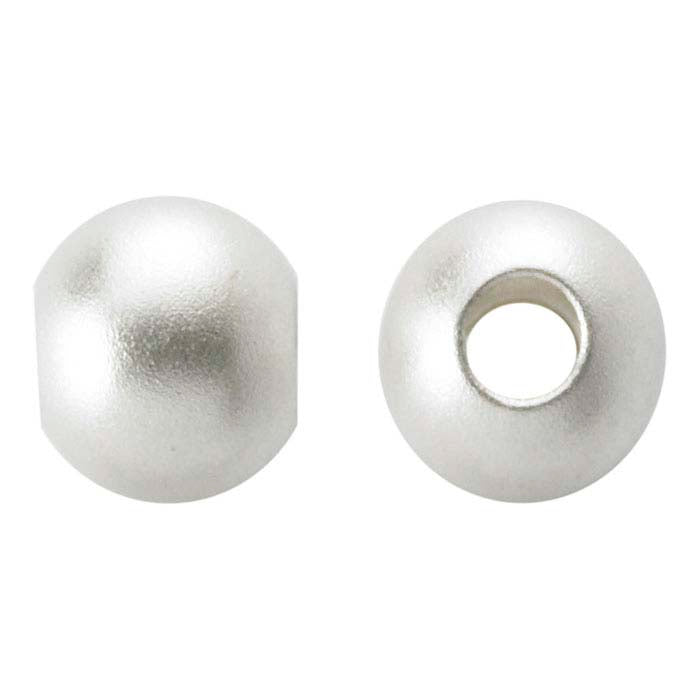 Sterling Silver Round Sandblasted Bead