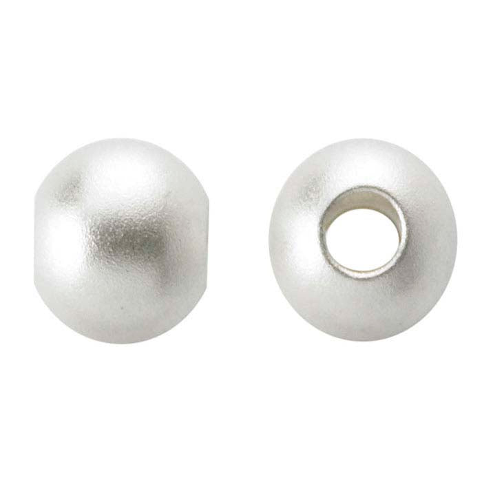 Sterling Silver Round Sandblasted Bead