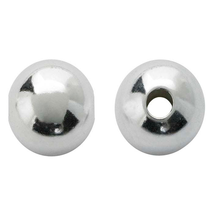 Sterling Silver Round Seamless-Look Bead