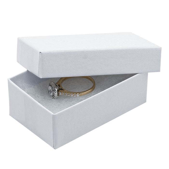 Classic White-Swirl Recycled-Paper Gift Box
