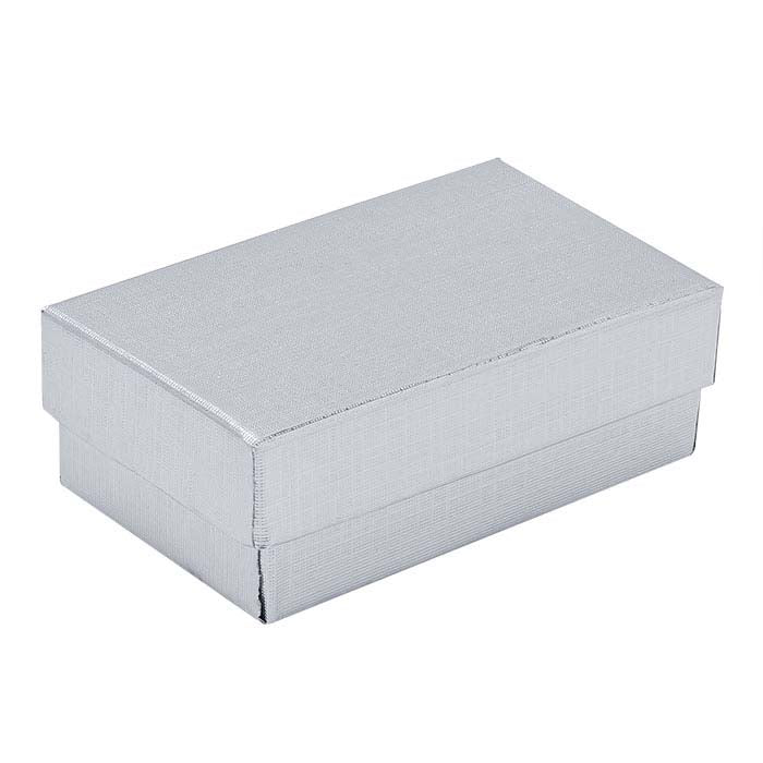 Silver Foil Linen-Finish Recycled-Paper Gift Box