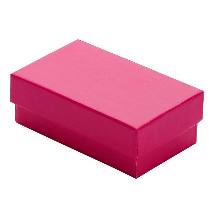 Blizgi fuksijos spalvos dovanų dėžutė su popieriniu viršeliu