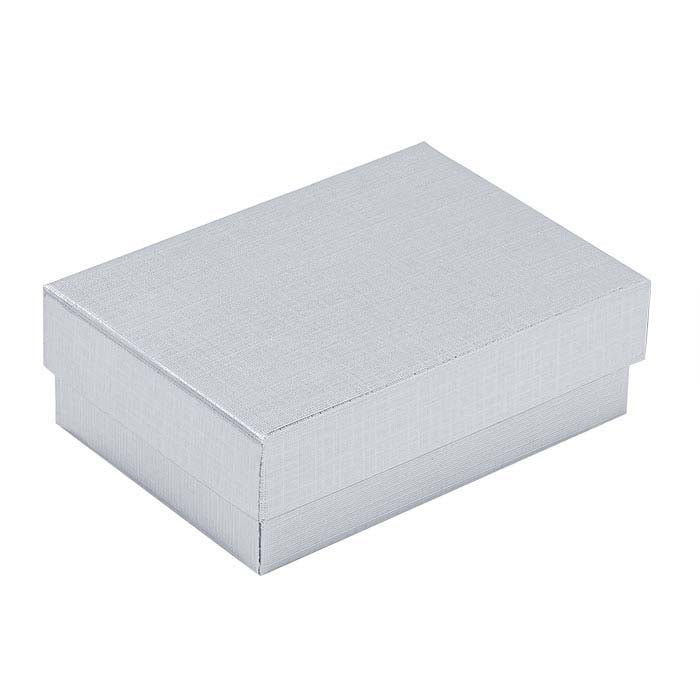 Silver Foil Linen-Finish Recycled-Paper Gift Box