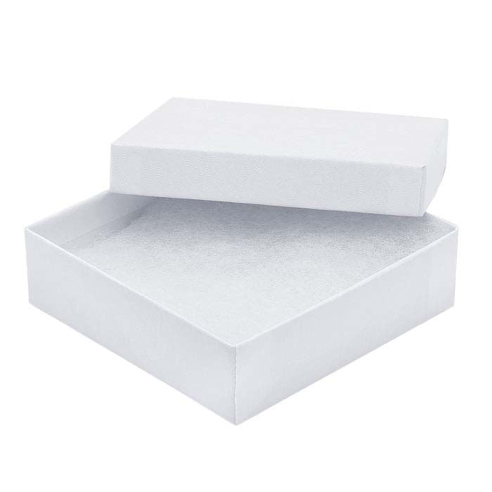 Classic White-Swirl Recycled-Paper Gift Box