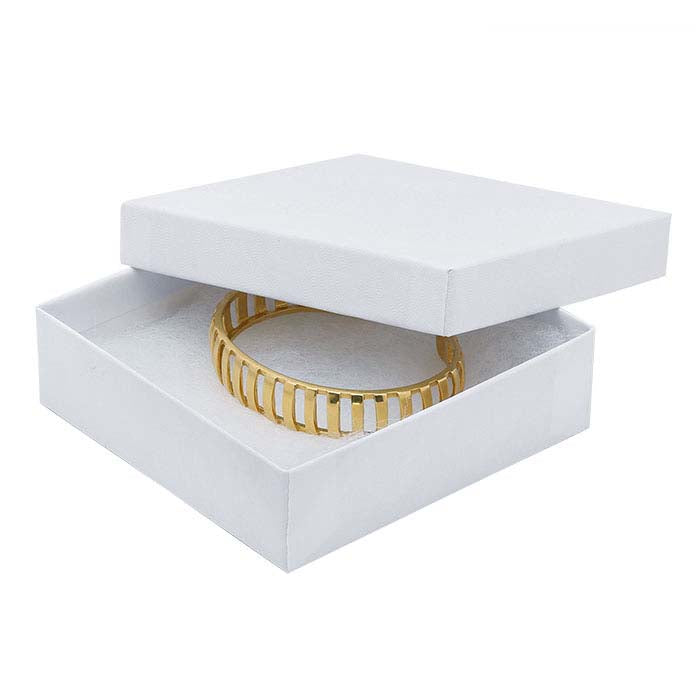 Classic White-Swirl Recycled-Paper Gift Box