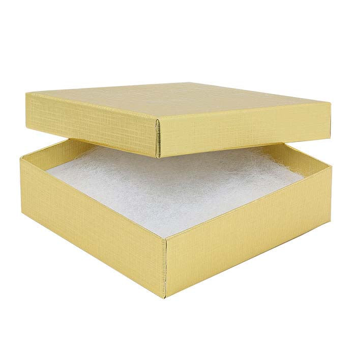 Foil Linen-Finish Recycled-Paper Gift Box