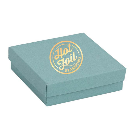 Sea Foam Geschenkdoos van gerecycled papier 88,9 mm x 88,9 mm x 25,4 mm