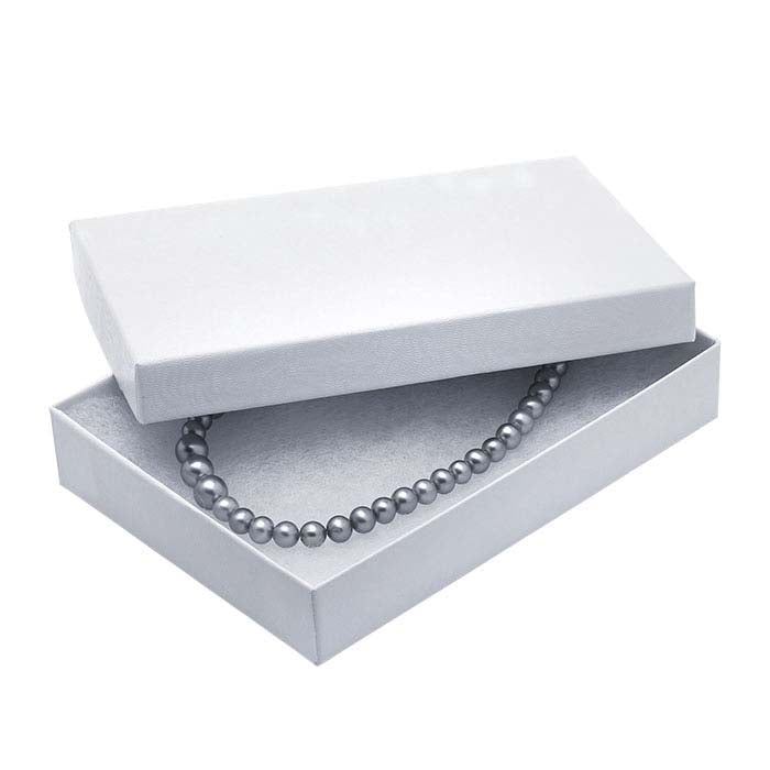 Classic White-Swirl Recycled-Paper Gift Box