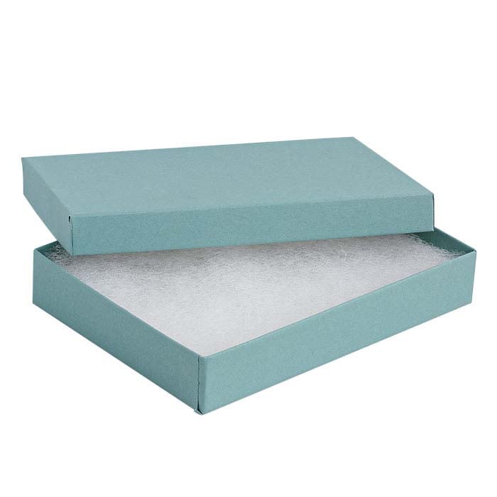 صندوق هدايا من ورق معاد تدويره Sea Foam 133.35 مم × 95.25 مم × 22.22 مم