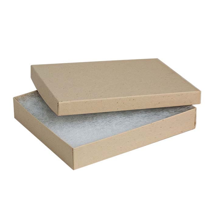 小麦柄リサイクル紙 152.4mm x 127.0mm x 25.4mm ギフトボックス