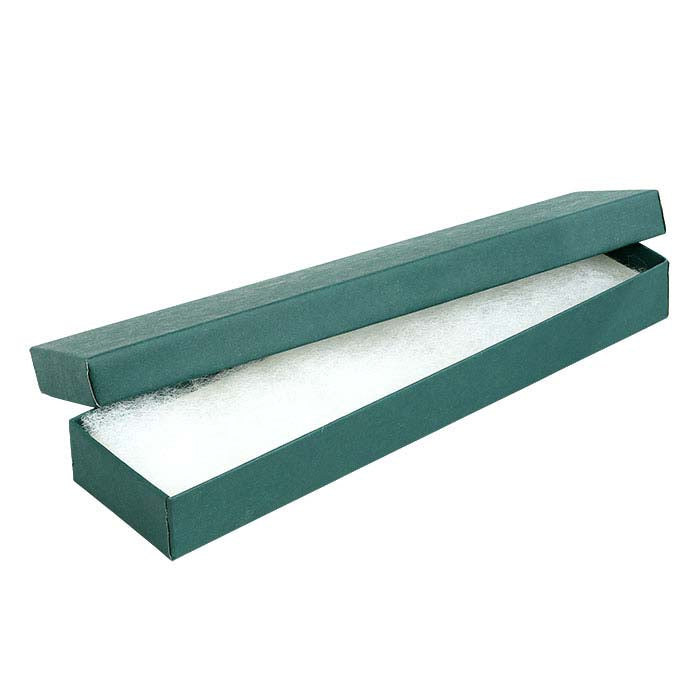 Scatola regalo in carta riciclata verde pino 203,2 mm x 50,8 mm x 22,22 mm