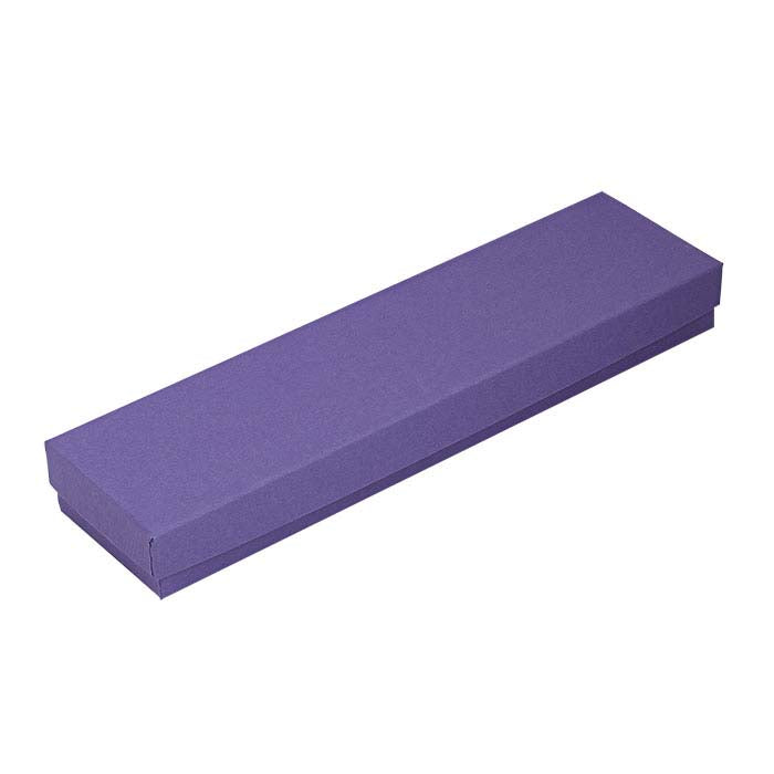 Violetinė perdirbto popieriaus 203,2 mm x 50,8 mm x 22,22 mm dovanų dėžutė