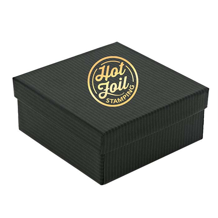 Black Pintripe Recycled-Paper Gift Box